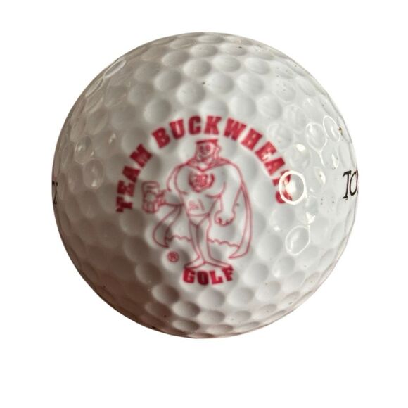 Team Buckwheats Logo Top Flight High Trajectory Golf Balls Red 1 New Box Of 3 - Picture 2 of 6